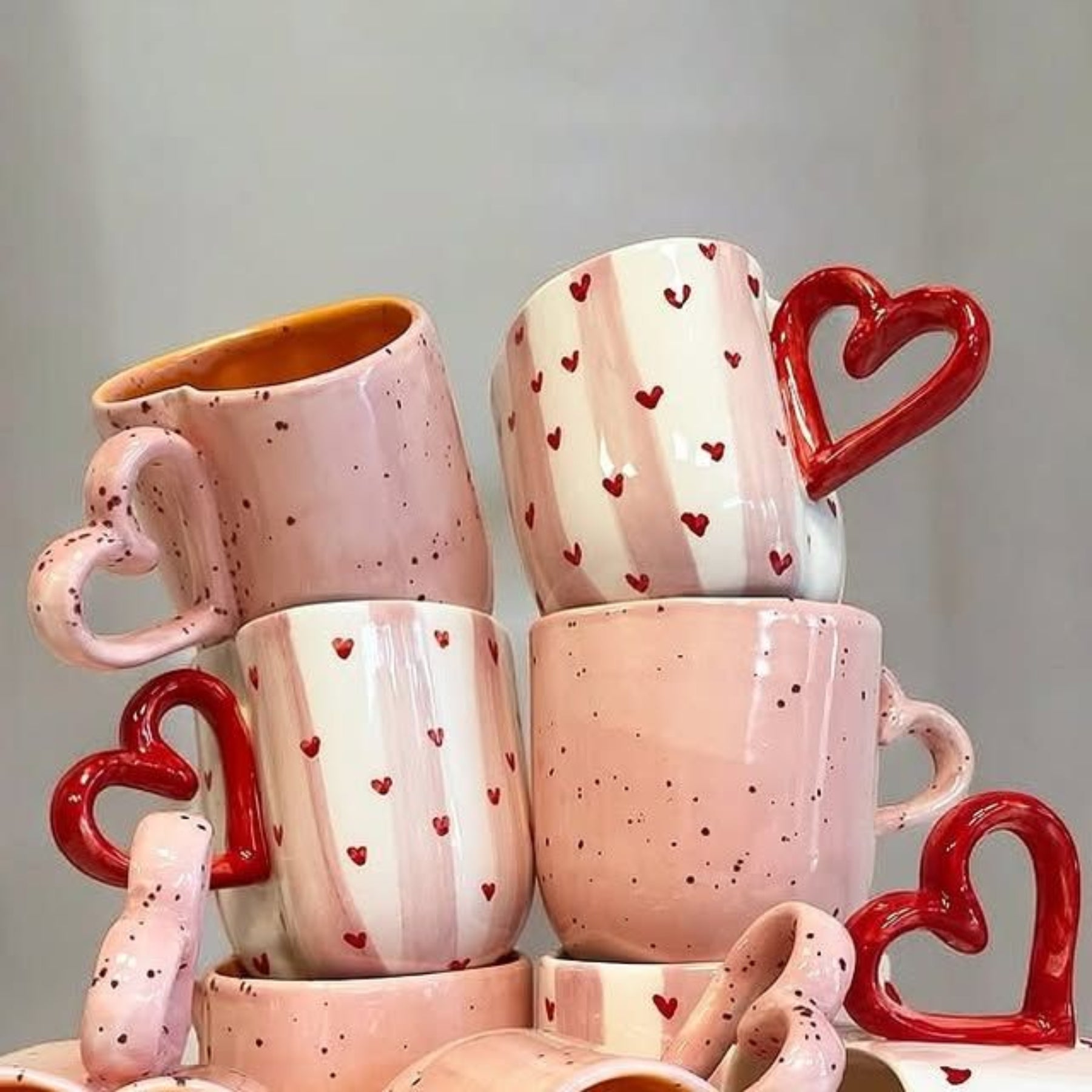Heart Handle Ceramic Mug