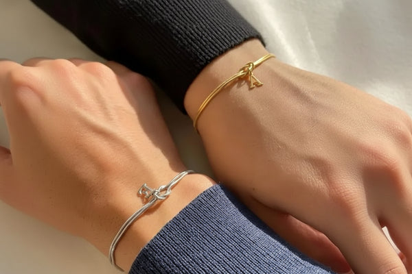 New Letter A-Z Love Knot Bracelets For Couple