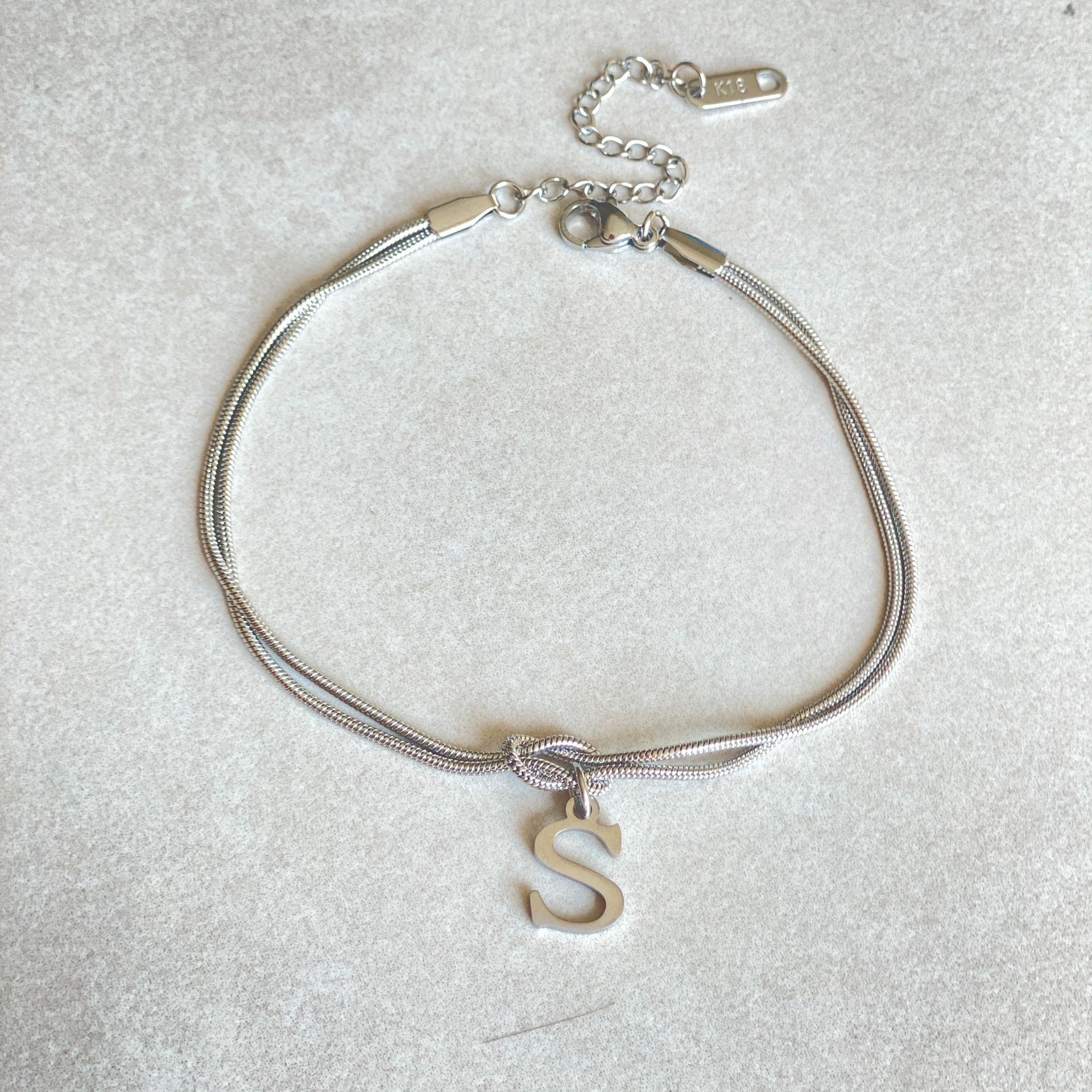 New Letter A-Z Love Knot Bracelets For Couple