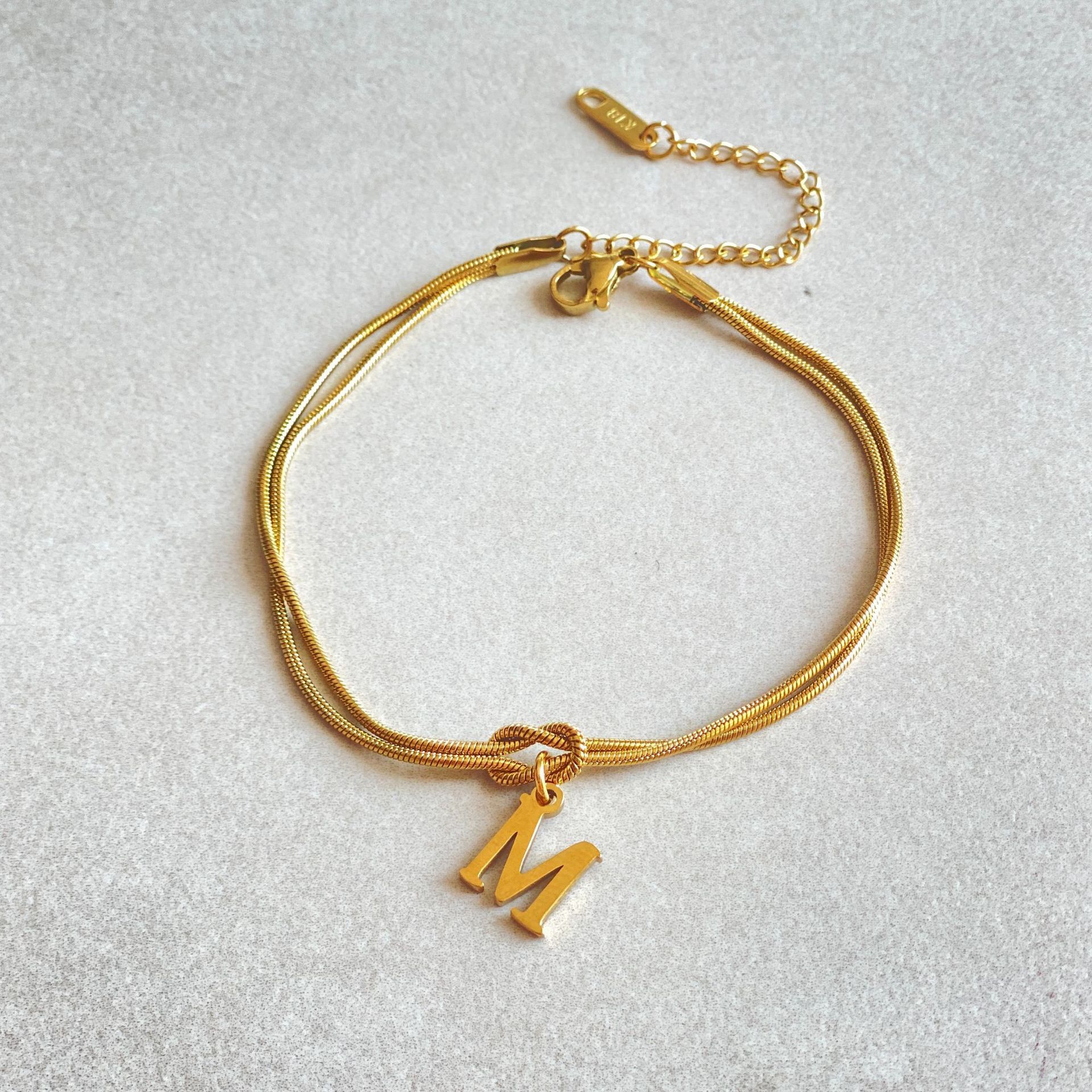 New Letter A-Z Love Knot Bracelets For Couple