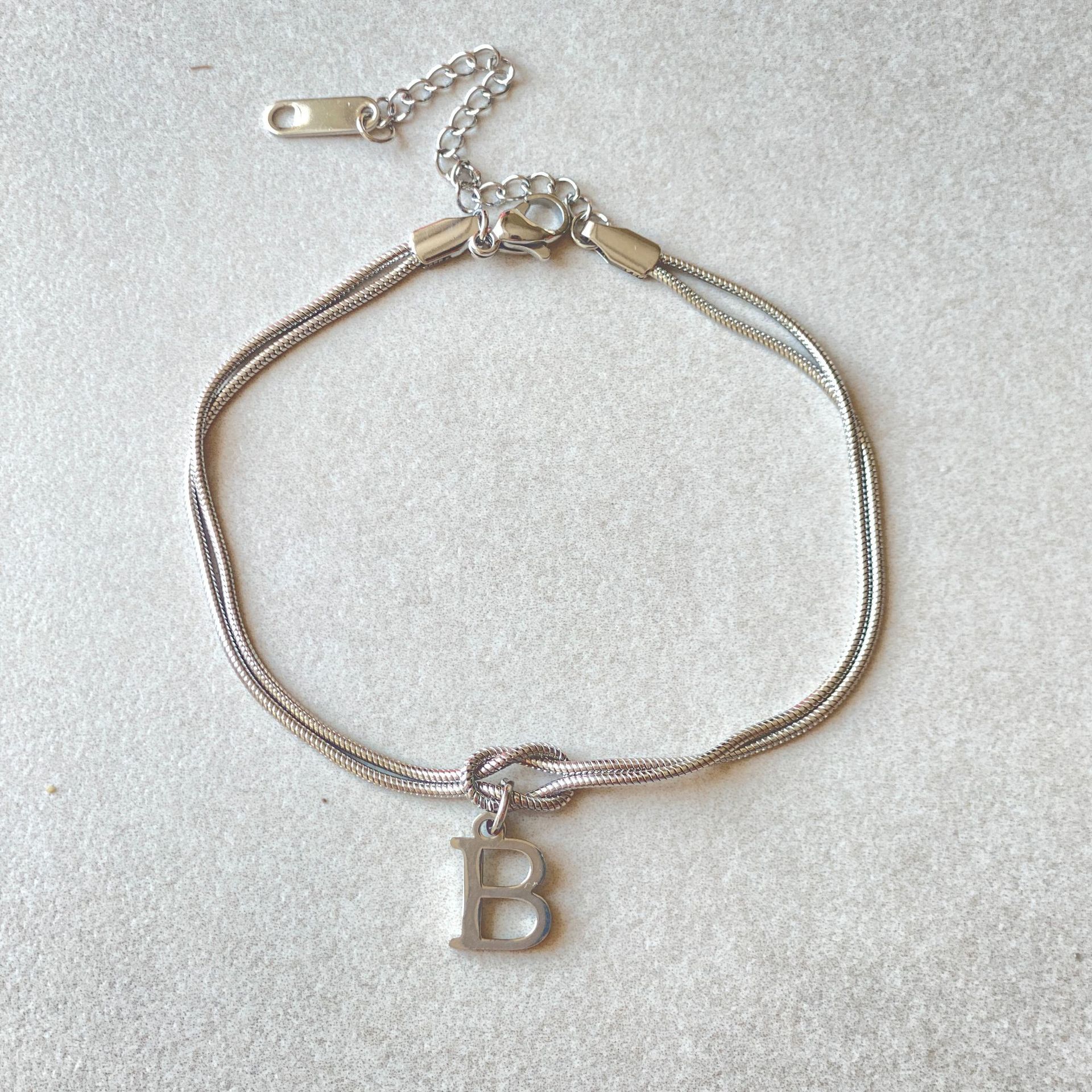 New Letter A-Z Love Knot Bracelets For Couple