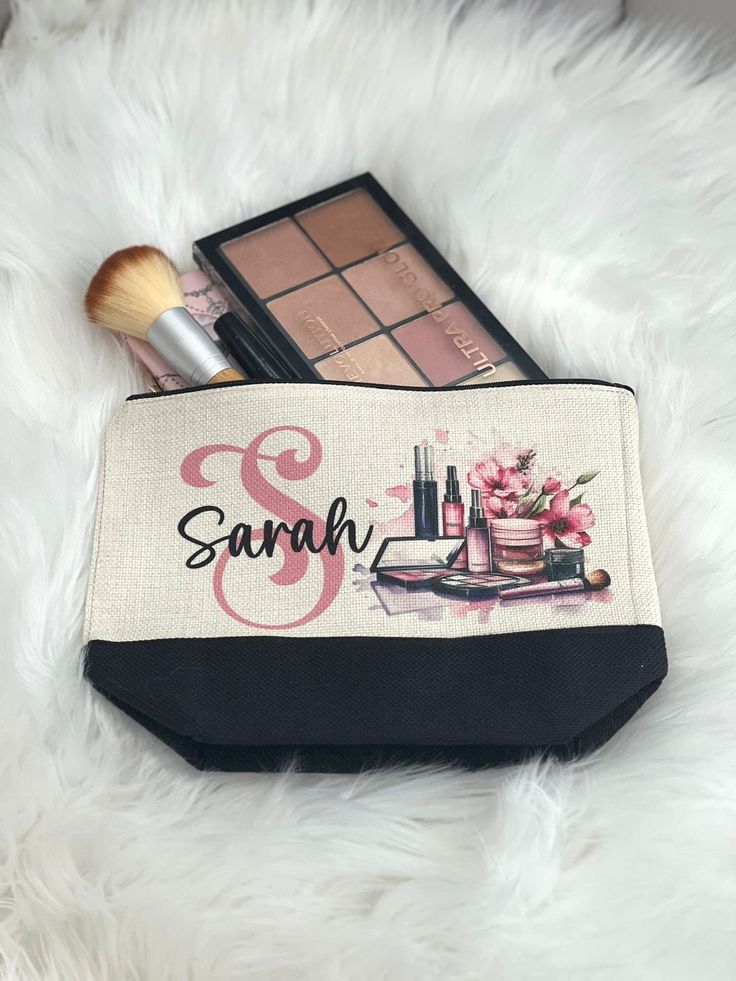 Linen Makeup Pouch