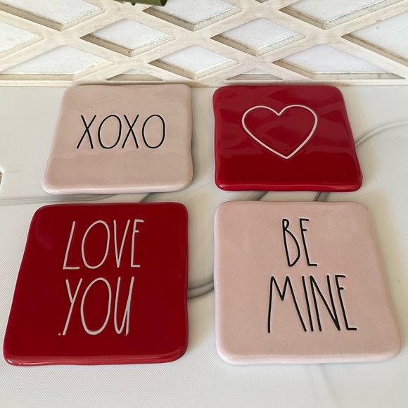 Love-Themed Coaster Set (Set of 2)